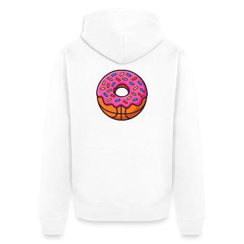 Funny Basketball Food Humor - Unisex Premium Organic Zip Hoodie - white - Back - Thijin (182cm)