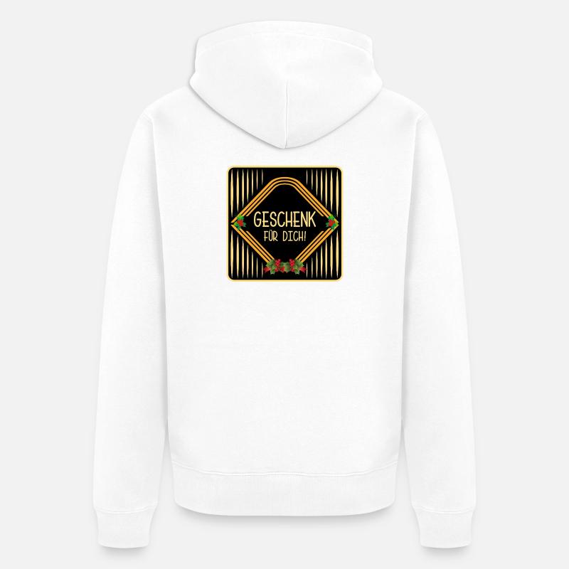 CADEAU DE NOËL POUR VOUS - Veste à capuche bio Premium Unisexe - blanc