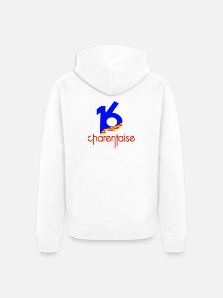 Department 16 Charentaise - Unisex Premium Organic Zip Hoodie - white