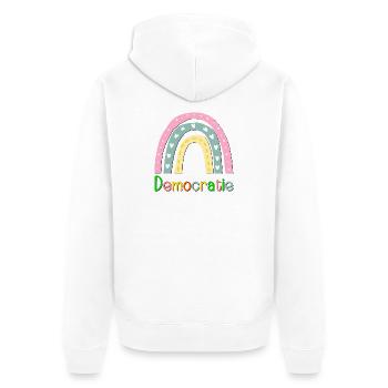 Démocratie arc-en-ciel - Veste à capuche bio Premium Unisexe - blanc - Dos - Thijin (182cm)