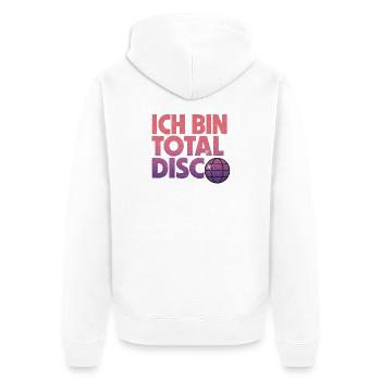 Je suis totalement disco - Veste à capuche bio Premium Unisexe - blanc - Dos - Thijin (182cm)