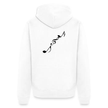Notes de musique - Veste à capuche bio Premium Unisexe - blanc - Dos - Thijin (182cm)