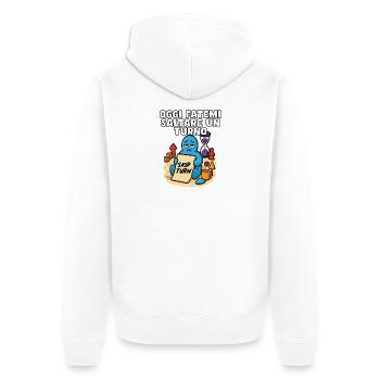 Sauter le quart de travail aujourd’hui - Veste à capuche bio Premium Unisexe - blanc - Dos - Thijin (182cm)