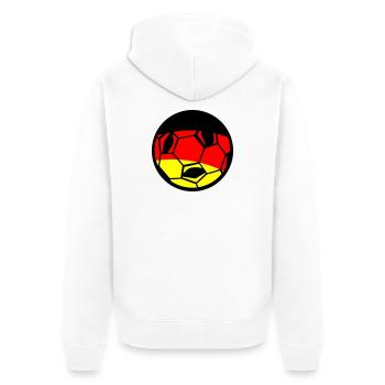 Football Drapeau Allemand Art - Veste à capuche bio Premium Unisexe - blanc - Dos - Thijin (182cm)