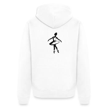 Ballerine - Cool Silhouette Logo - Veste à capuche bio Premium Unisexe - blanc - Dos - Thijin (182cm)