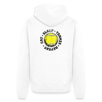 Tennis manger dormir Tennis Repeat Ball Sweat à capuche - Veste à capuche bio Premium Unisexe - blanc - Dos - Thijin (182cm)