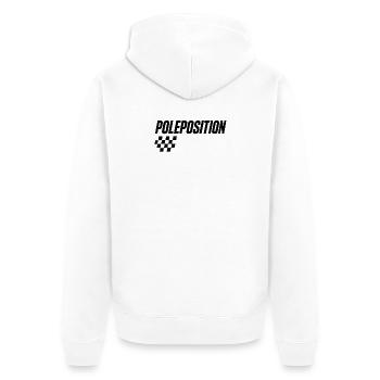 Pole Position Race Motif - Unisex Premium Organic Zip Hoodie - white - Back - Thijin (182cm)