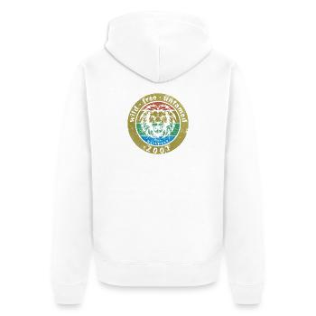 18. Geburtstag Sauvage, libre et indompté depuis 11/2007 - Veste à capuche bio Premium Unisexe - blanc - Dos - Thijin (182cm)