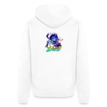 Neon_Oni_Cyberpunk - Veste à capuche bio Premium Unisexe - blanc - Dos - Thijin (182cm)