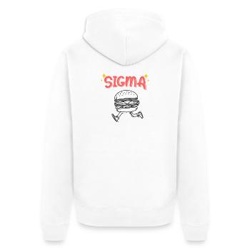 Sigma Burger Sprint - Veste à capuche bio Premium Unisexe - blanc - Dos - Thijin (182cm)