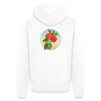 Apples - Unisex Premium Organic Zip Hoodie - white - Back - Thijin (182cm)