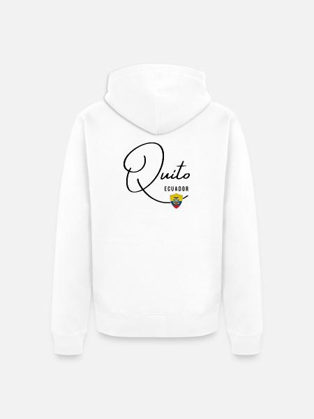 Elegant design Quito, souvenir Quito - Unisex Premium Organic Zip Hoodie - white