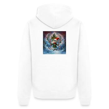Christmas skeleton elf - Unisex Premium Organic Zip Hoodie - white - Back - Thijin (182cm)