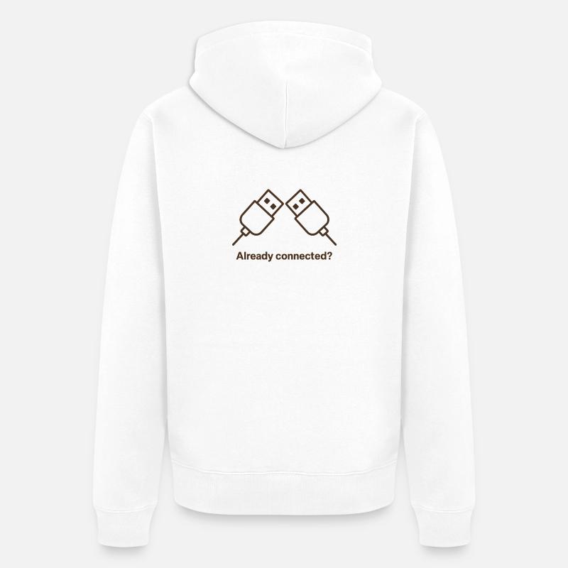 Déjà connecté - Veste à capuche bio Premium Unisexe - blanc