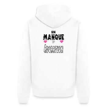 En Manque d'Adoration - Veste à capuche bio Premium Unisexe - blanc - Dos - Thijin (182cm)