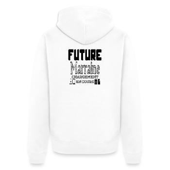 Future Godmother Loading In Progress - Unisex Premium Bio Zip Hoodie - Weiß - Hinten - Thijin (182cm)