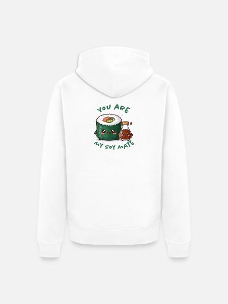 You're my soulmate - Unisex Premium Organic Zip Hoodie - white