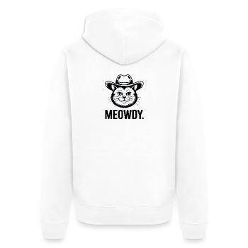 Miaousdy - T-shirt chat drôle - Veste à capuche bio Premium Unisexe - blanc - Dos - Thijin (182cm)