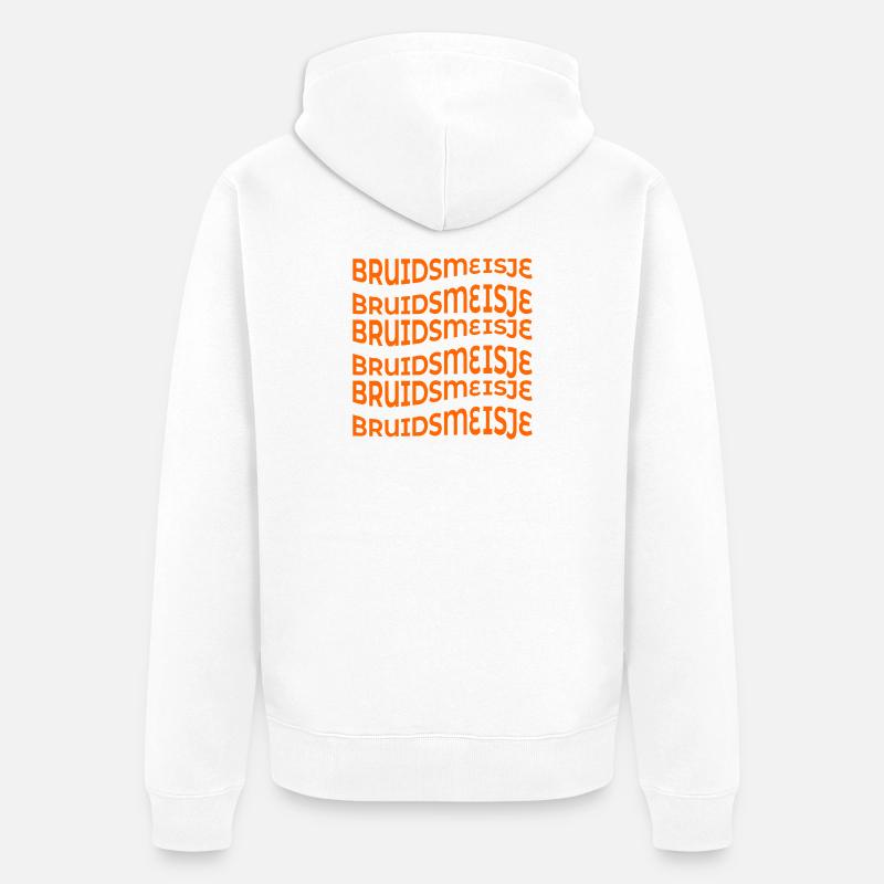 BRUIDSMEISJE BRUID - Veste à capuche bio Premium Unisexe - blanc