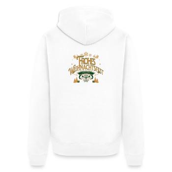 Liebevolle Weihnacht - Unisex Premium Bio Zip Hoodie - Weiß - Hinten - Thijin (182cm)