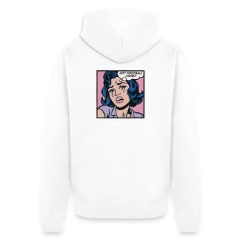 Nicht schon wieder Fußball, Pop-Art-Girl - Unisex Premium Bio Zip Hoodie - Weiß - Hinten - Thijin (182cm)