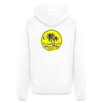Palm Tree Island Symbol Beach - Unisex Premium Organic Zip Hoodie - white - Back - Thijin (182cm)