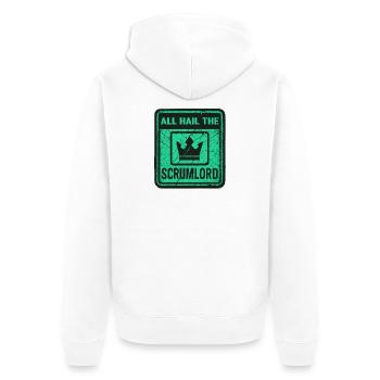 Fun things for Scrum Masters and Agile Coaches - Unisex Premium Organic Zip Hoodie - white - Back - Thijin (182cm)