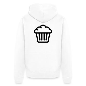 Muffin - Unisex Premium Bio Zip Hoodie - Weiß - Hinten - Thijin (182cm)