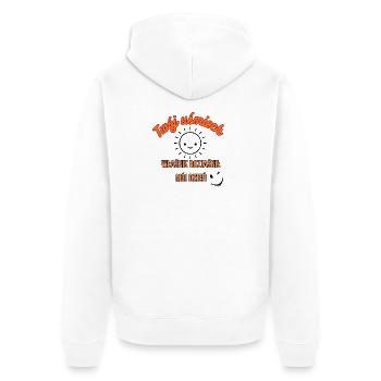 Sourire, bonne motivation - Veste à capuche bio Premium Unisexe - blanc - Dos - Thijin (182cm)
