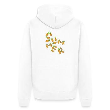 L’été de la carotte - Veste à capuche bio Premium Unisexe - blanc - Dos - Thijin (182cm)