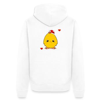 Noël poussin Noël Coeur de Noël - Veste à capuche bio Premium Unisexe - blanc - Dos - Thijin (182cm)