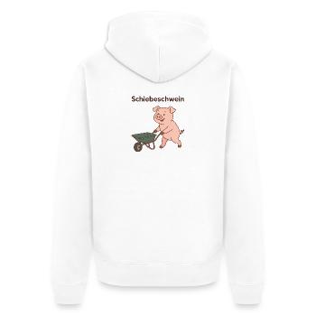 Push pig - Unisex Premium Organic Zip Hoodie - white - Back - Thijin (182cm)