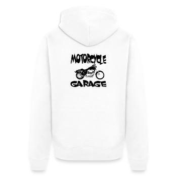 motocyclette - Veste à capuche bio Premium Unisexe - blanc - Dos - Thijin (182cm)