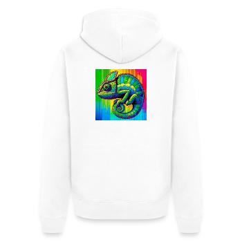 caméléon - Veste à capuche bio Premium Unisexe - blanc - Dos - Thijin (182cm)