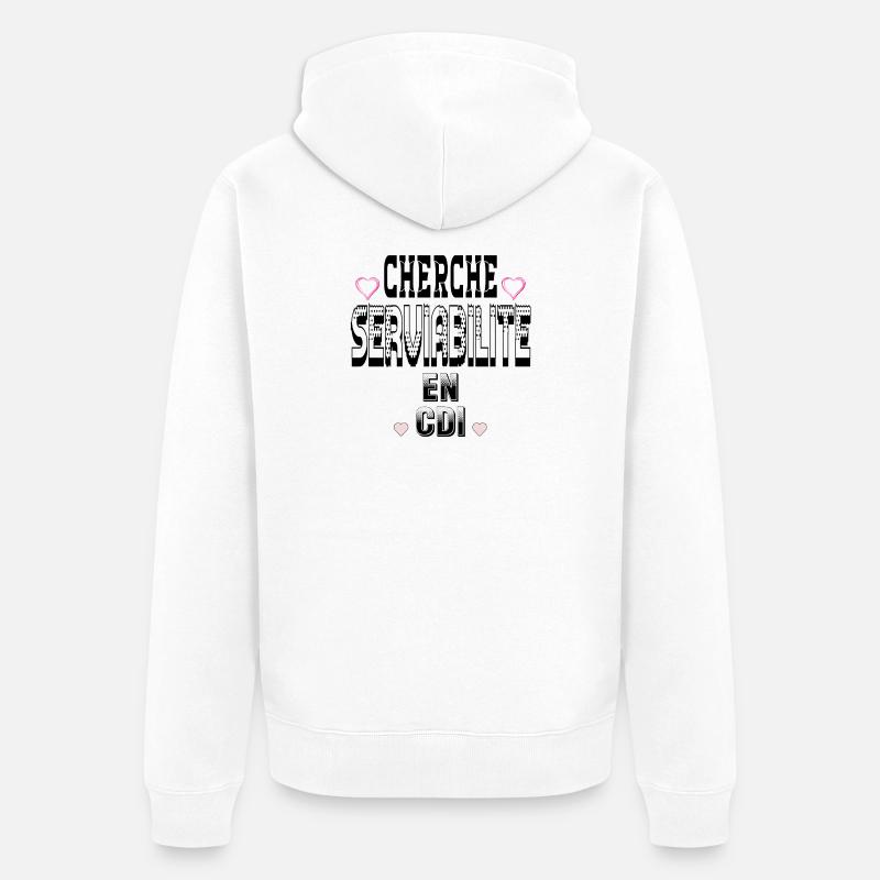 Looking for Helpfulness on a permanent contract - Unisex Premium Organic Zip Hoodie - white
