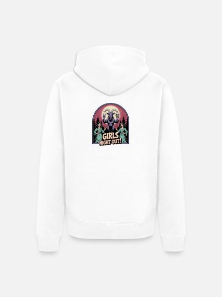 Mädelsabend - Lustiger Satanismus T-Shirt - Unisex Premium Bio Zip Hoodie - Weiß