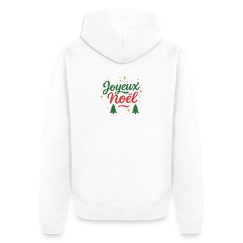 Frohe Weihnachten Design-Tippfehlertext Grün Rot - Unisex Premium Bio Zip Hoodie - Weiß - Hinten - Thijin (182cm)