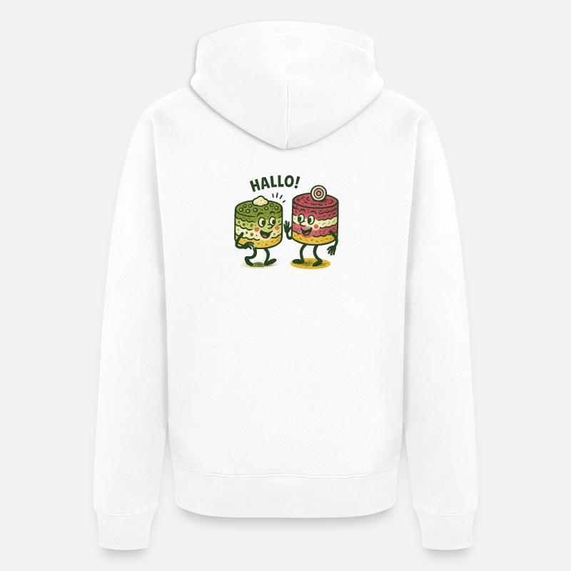 Olivje et les amis de Schuba - Veste à capuche bio Premium Unisexe - blanc