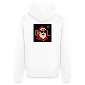 Sinterklaas mit Sonnenbrille - Unisex Premium Bio Zip Hoodie - Weiß - Hinten - Thijin (182cm)