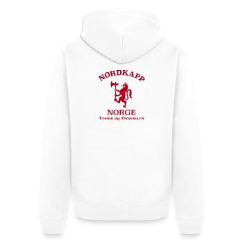 Nordkapp, Norvège, Norvège, Norvège - Veste à capuche bio Premium Unisexe - blanc - Dos - Thijin (182cm)