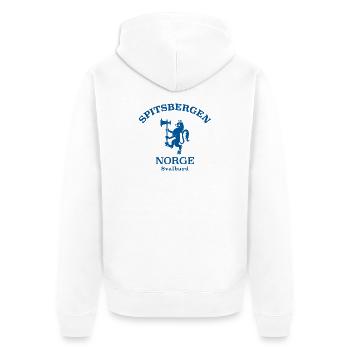 Spitzberg Norvège Norvège Norvège - Veste à capuche bio Premium Unisexe - blanc - Dos - Thijin (182cm)