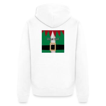 Team Elfi Costume Belt Look - Unisex Premium Organic Zip Hoodie - white - Back - Thijin (182cm)