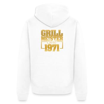Grillades 1 - Veste à capuche bio Premium Unisexe - blanc - Dos - Thijin (182cm)