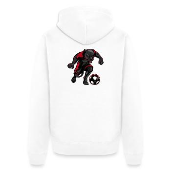 Dessin animé sportif de football des Panthers - Veste à capuche bio Premium Unisexe - blanc - Dos - Thijin (182cm)