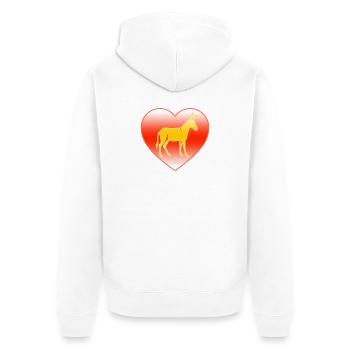 âne - Veste à capuche bio Premium Unisexe - blanc - Dos - Thijin (182cm)