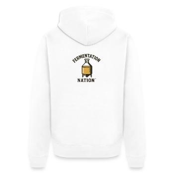 Fermentation Nation - Veste à capuche bio Premium Unisexe - blanc - Dos - Thijin (182cm)