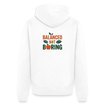 Diététicienne professionnelle équilibrée, pas ennuyeuse, - Veste à capuche bio Premium Unisexe - blanc - Dos - Thijin (182cm)