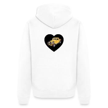 Autos - Unisex Premium Bio Zip Hoodie - Weiß - Hinten - Thijin (182cm)