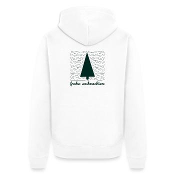 Sapin de Noël Minimaliste - Veste à capuche bio Premium Unisexe - blanc - Dos - Thijin (182cm)