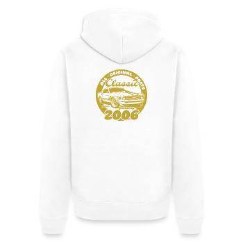 20th Birthday - Classic Musclecar 01/2006 - Unisex Premium Organic Zip Hoodie - white - Back - Thijin (182cm)
